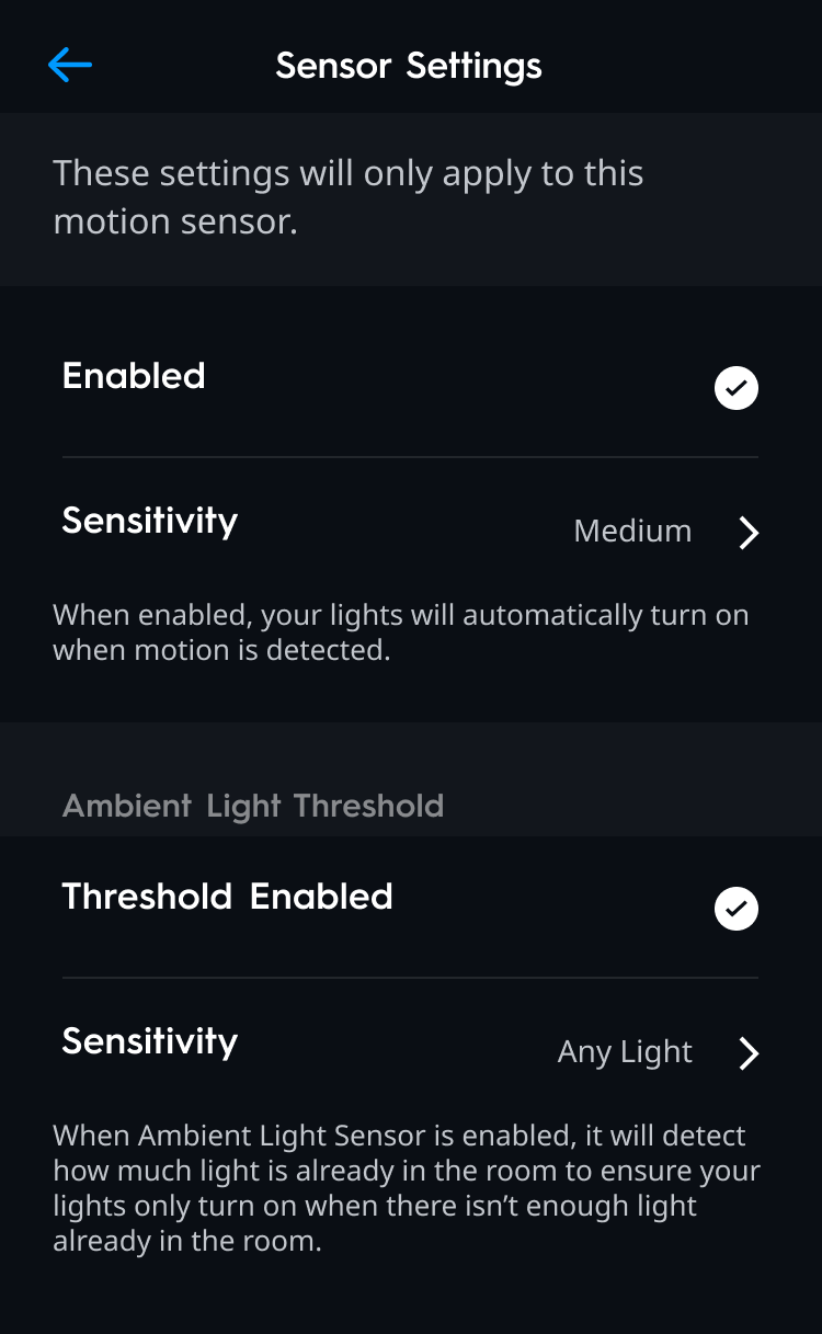 Using Motion to Control Cync Smart Devices